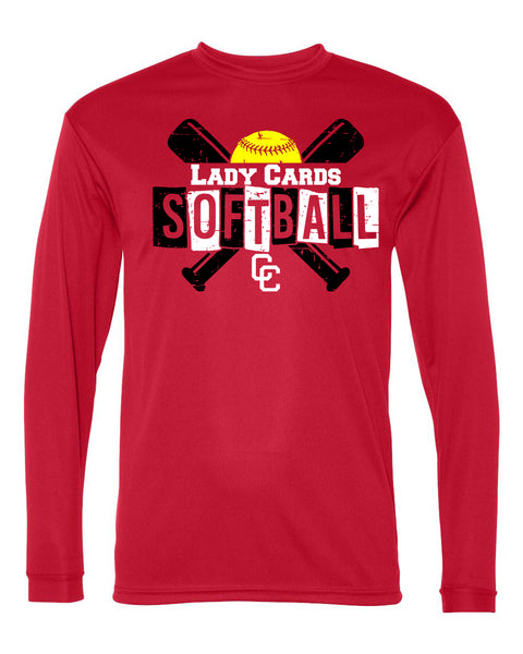 2024 Columbus Softball Red Long Sleeve Cotton Shirt