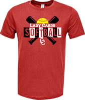 2024 Columbus Softball Red Short Sleeve Triblend Shirt