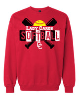 2024 Columbus Softball Red Crewneck Sweatshirt
