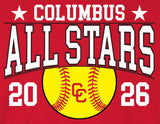 2026 Columbus Little League Softball All Star Crop Shirt