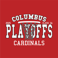 2025 Columbus Cardinal Basketball Playoff Short Sleeve Shirt