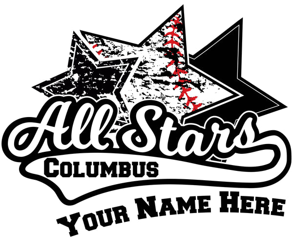 2024 Columbus Little League Baseball All Star Window Decal