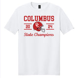 2024 Columbus Football State Champion Shirt Helmet Logo