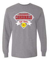 2024 Columbus Softball Grey Diamond Long Sleeve Cotton Shirt