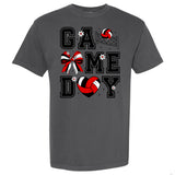 Bow & Heart Volleyball Game Day Comfort Colors Shirt