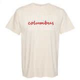 Cardinals Stencil Columbus Cursive Drifit Shirt