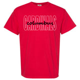 Cardinals Stencil Columbus Cursive Drifit Shirt
