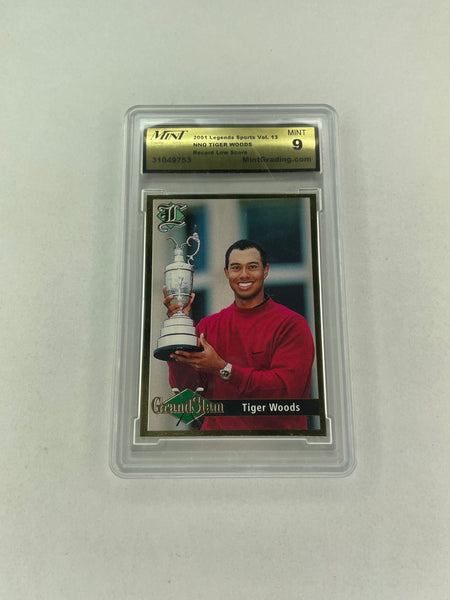 2001 Legends Sports Vol. 13 Tiger Woods Record Low Score MINT 9