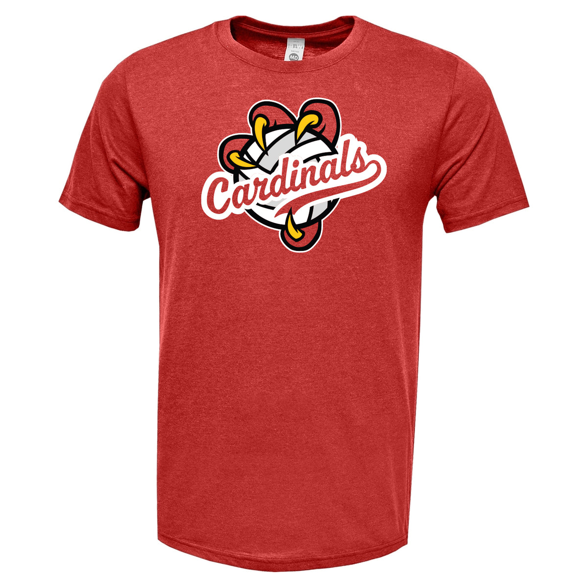 Red Cardinal Claw Volleyball Triblend Shirt – Small Town Advertising