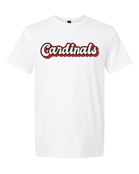 Cardinals Bubble Font Short Sleeve Shirt