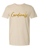 Cardinals Cursive Puff Design
