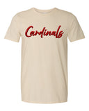 Cardinals Cursive Puff Design