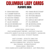 2026 Columbus Lady Cards Softball Playoff Drifit Shirt