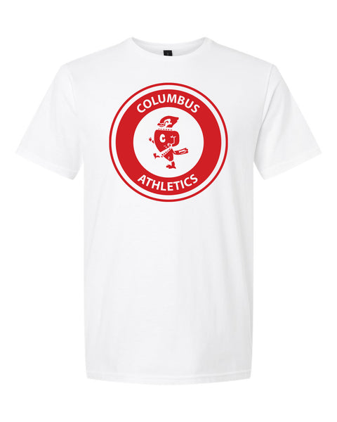 Red Logo Columbus Athletics Triblend Shirt