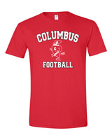 Columbus Football w/74 Cardinal Shirt