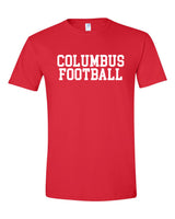 Columbus Football Block Font Shirt