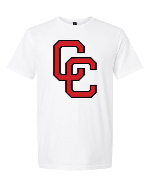 White Outlined CC Triblend Shirt