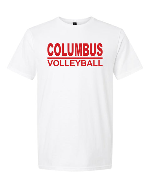 Columbus over Volleyball White Shirt