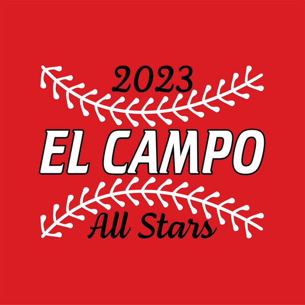 2023 El Campo 11U Baseball All Star Red Shirts