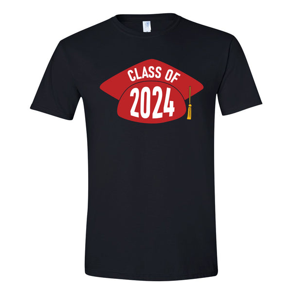 2024 Graduation Cap  Black Triblend Shirt