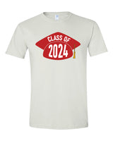 2024 Graduation Cap  White Triblend Shirt