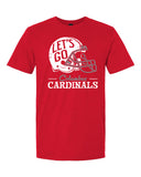 Lets Go Columbus Cardinals Football Helmet Comfort Colors Shirt
