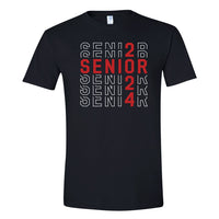 Senior 2024 Stacked Black Triblend Shirt