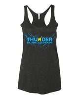 Thunder by the Colorado Triblend Racerback Black Ladies Tank