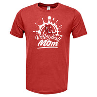 Volleyball Mom Splatter Red Triblend Shirt