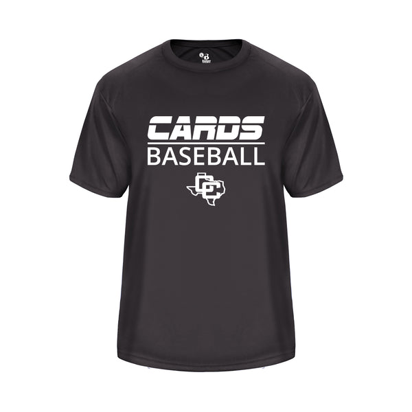 Cards Baseball Youth Vent Back Graphite Shirt with White Logo