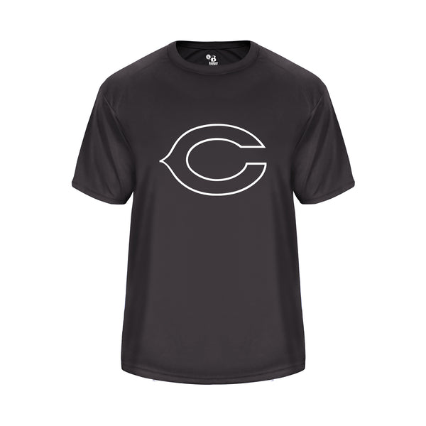 Vent Back Graphite Shirt with White Columbus Little League C