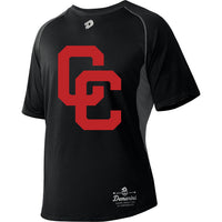 Black DeMarini's CC Short Sleeve Youth Shirt with Red CC Logo