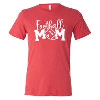 Cursive Football Mom Tri Blend Shirt
