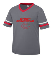 Graphite Jersey with Red CTOWN BREAKDOWN Little League C Logo