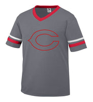 Graphite Jersey with Red Little League C Logo