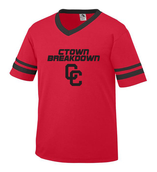 Youth Red Jersey with Black CTOWN BREAKDOWN CC Logo