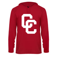 Youth Red Hoodie with White CC