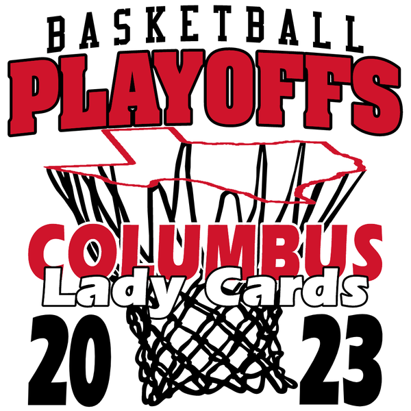 2023 Columbus Lady Cards Basketball Playoff Short Sleeve Drifit Shirt