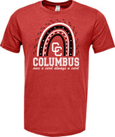 Columbus Triblend Rainbow Short Sleeve Shirt